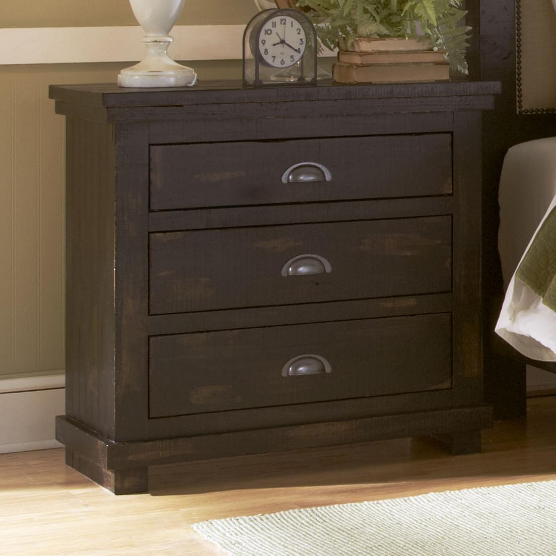 Progressive Furniture Willow P61243 Distressed Pine Nightstand